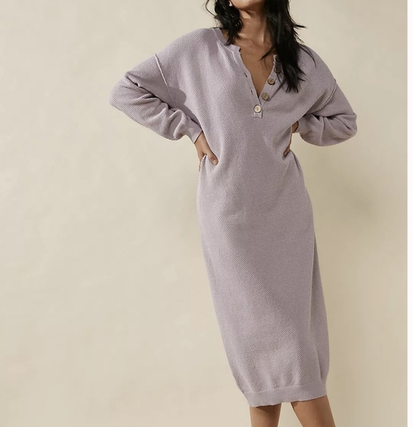 Free People Dresses & Skirts - Free People Hailee Lavender Sweater Midi Dress